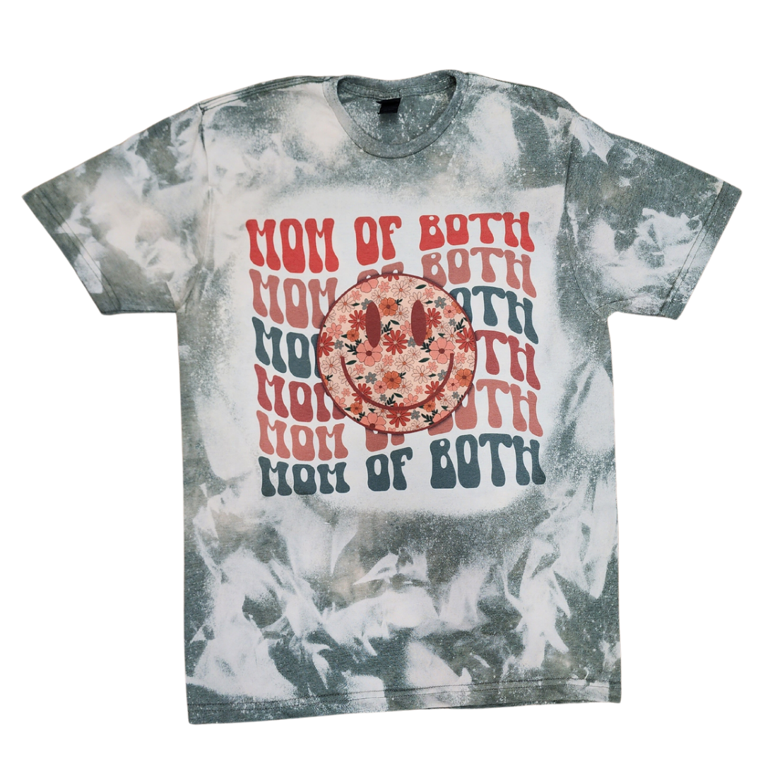 Bleached Sublimation T-shirt Mom of both