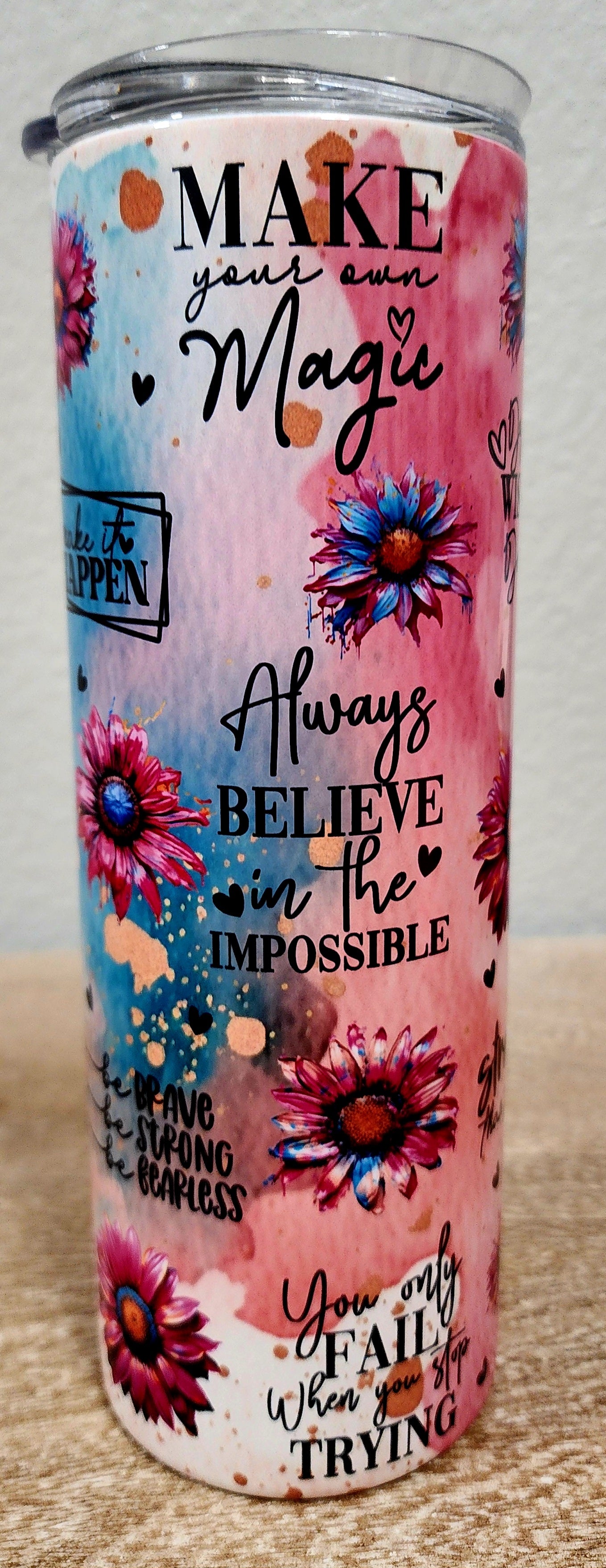 20 oz Stainless steel Inspirational Tumbler