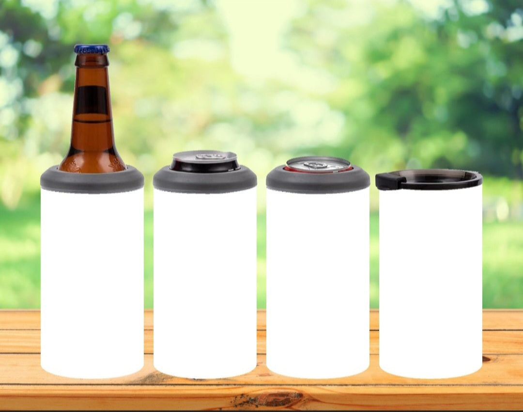 4 in one can cooler Tumbler Blue Collar Dollars.