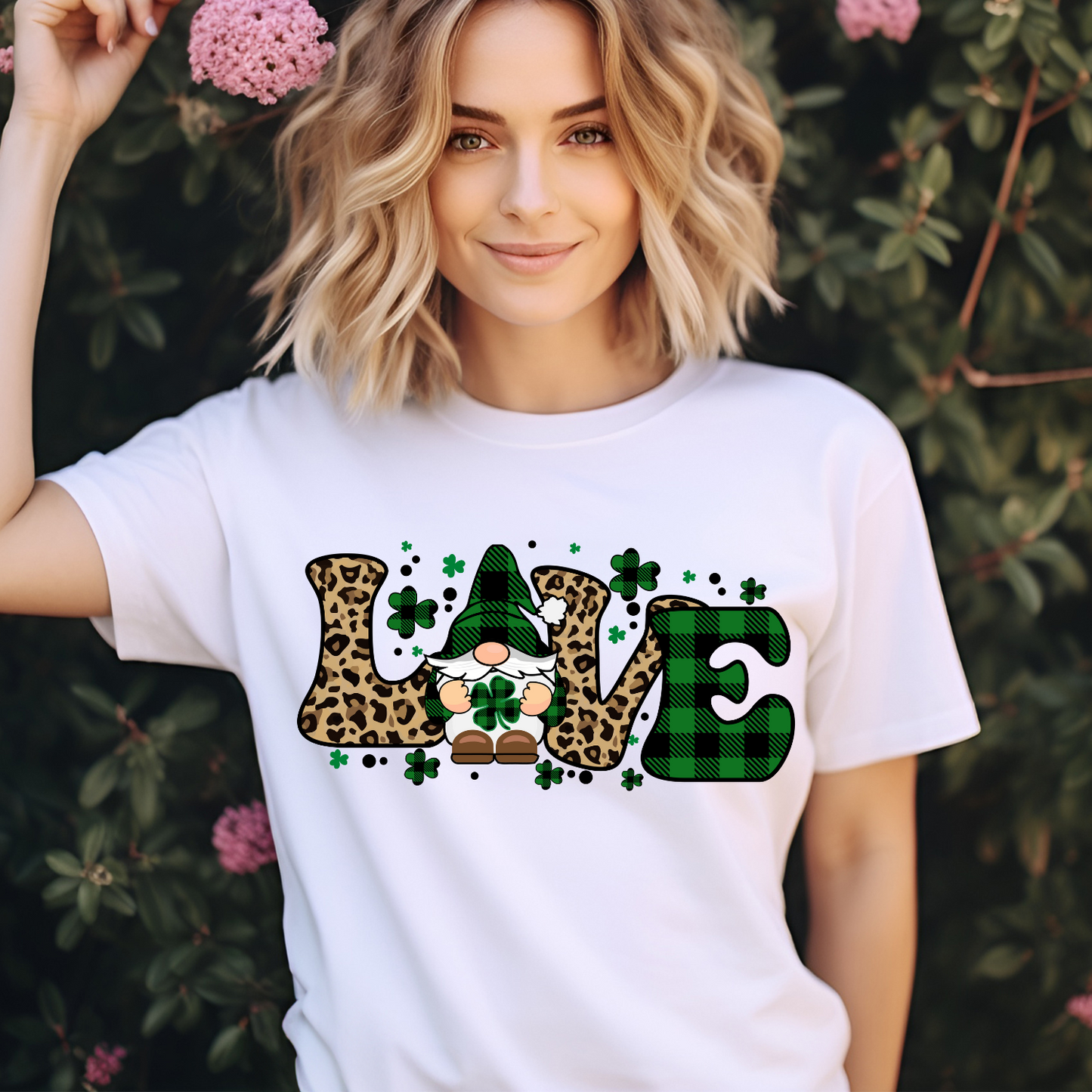 LOVE Gnome Design. Short sleeve sublimation T-shirt