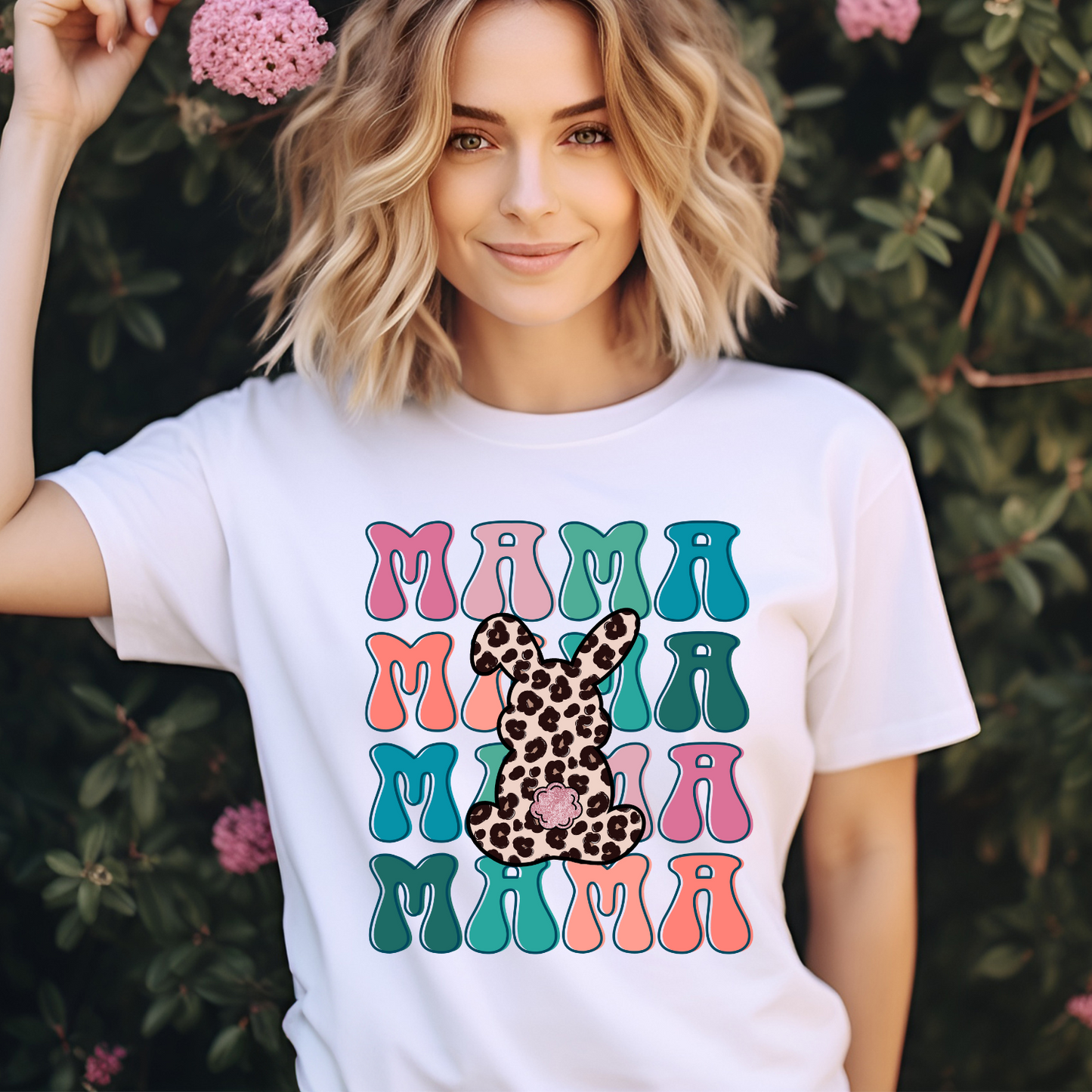 Mama Bunny. Short sleeve sublimation T-shirt