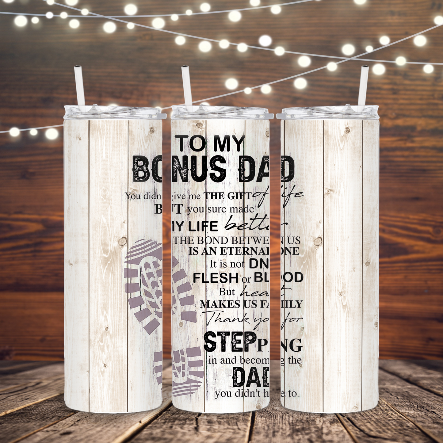 20 oz Stainless steel tumbler Bonus Dad