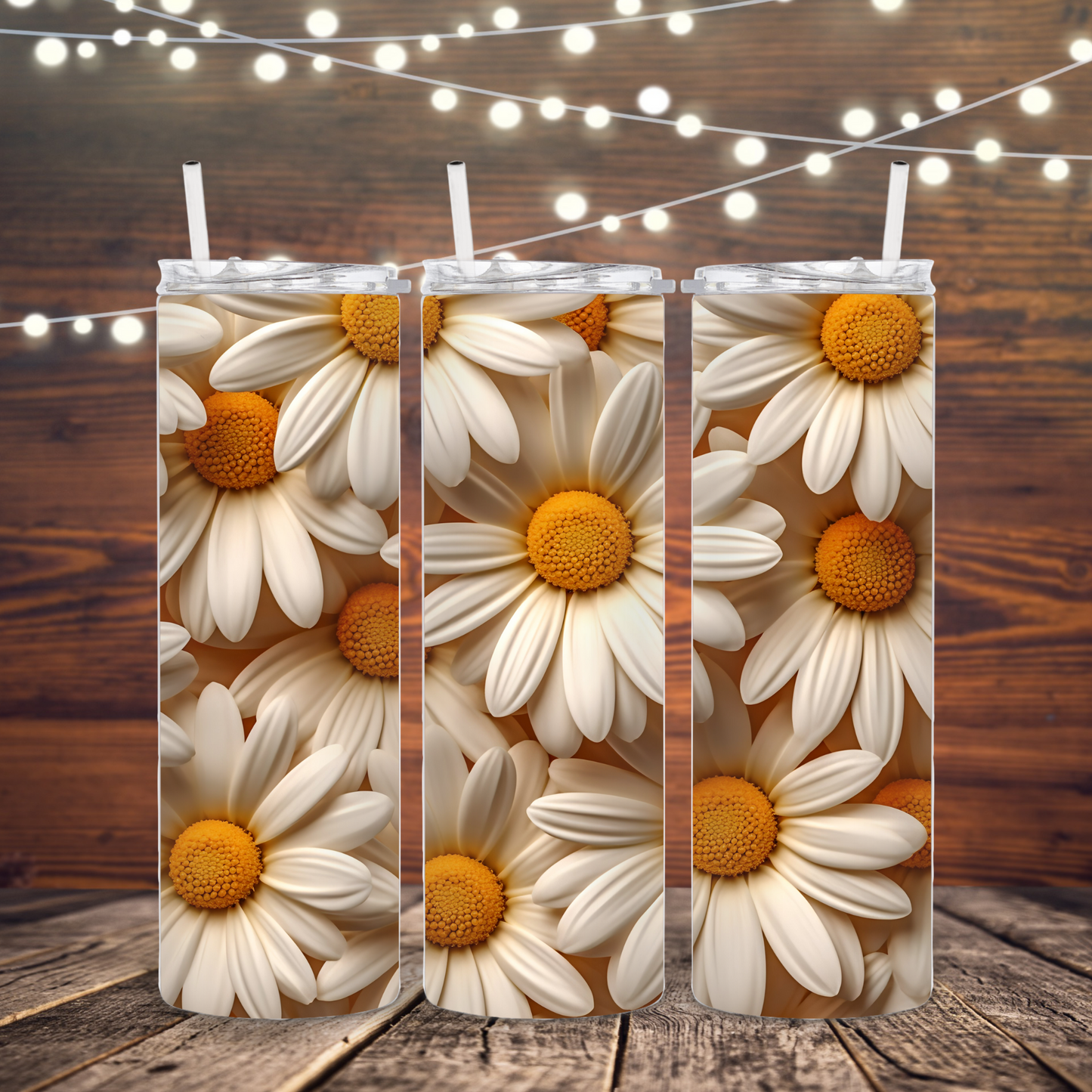20 oz Stainless steel tumbler Flowers