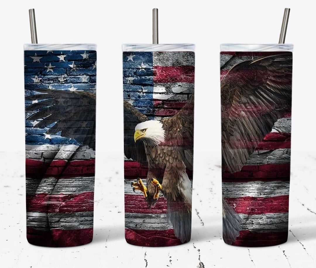 20 oz Eagle stainless steel tumbler