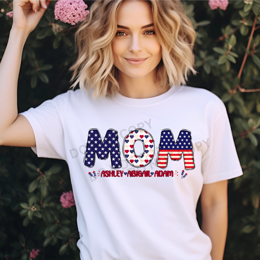 MOM 4t of July design with names