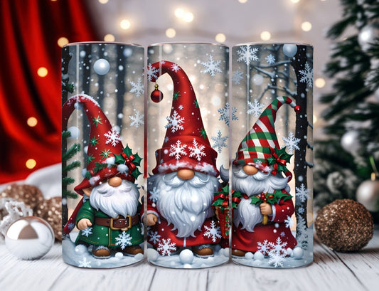 20 oz Stainless steel Christmas Winter Gnomes