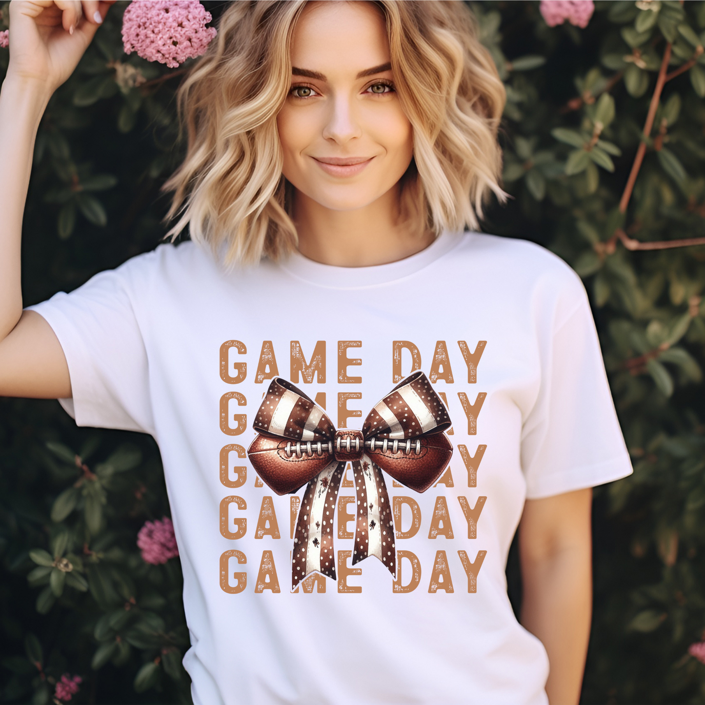 Game Day Bow Short sleeve sublimation T-shirt